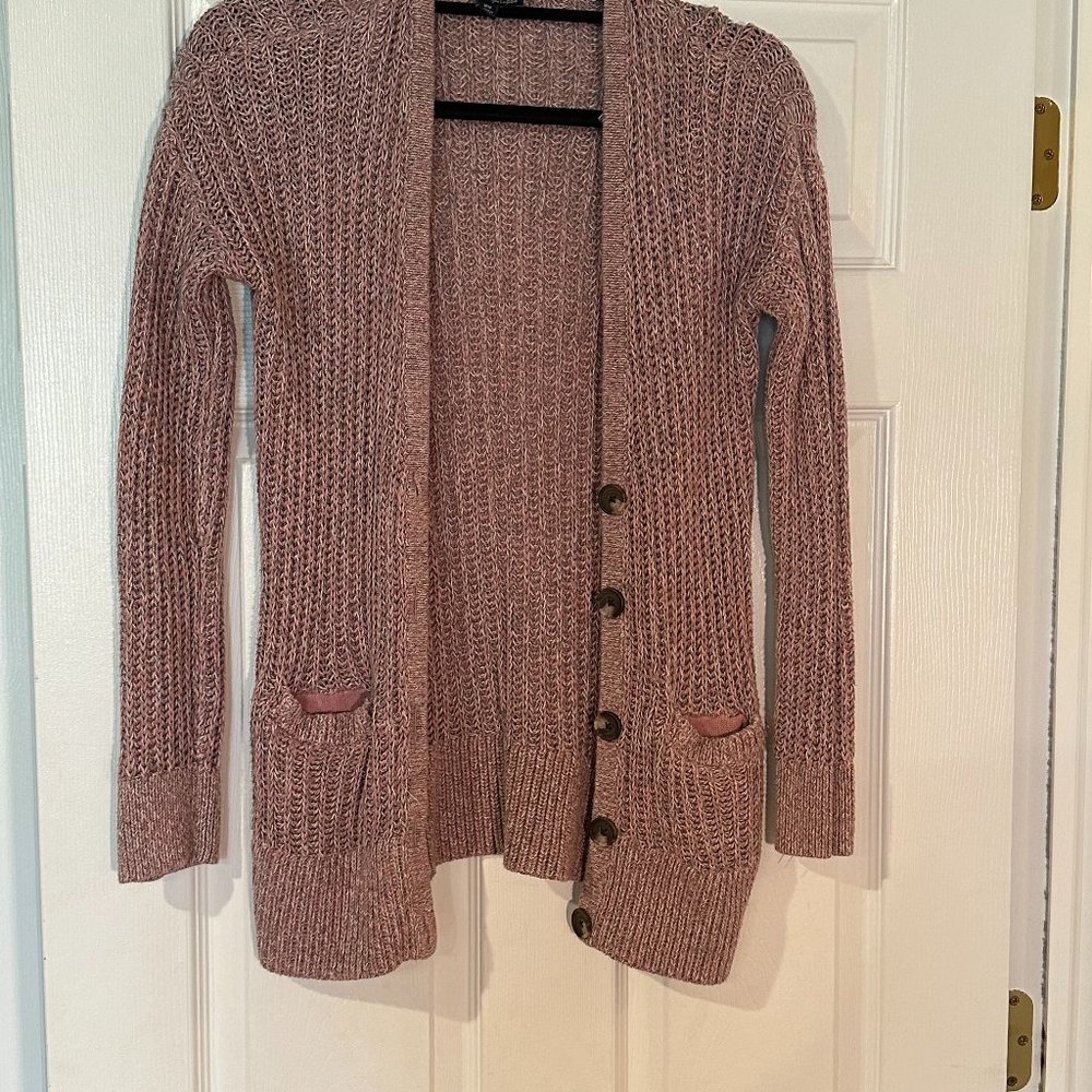 American Eagle Pink Cardigan, Medium